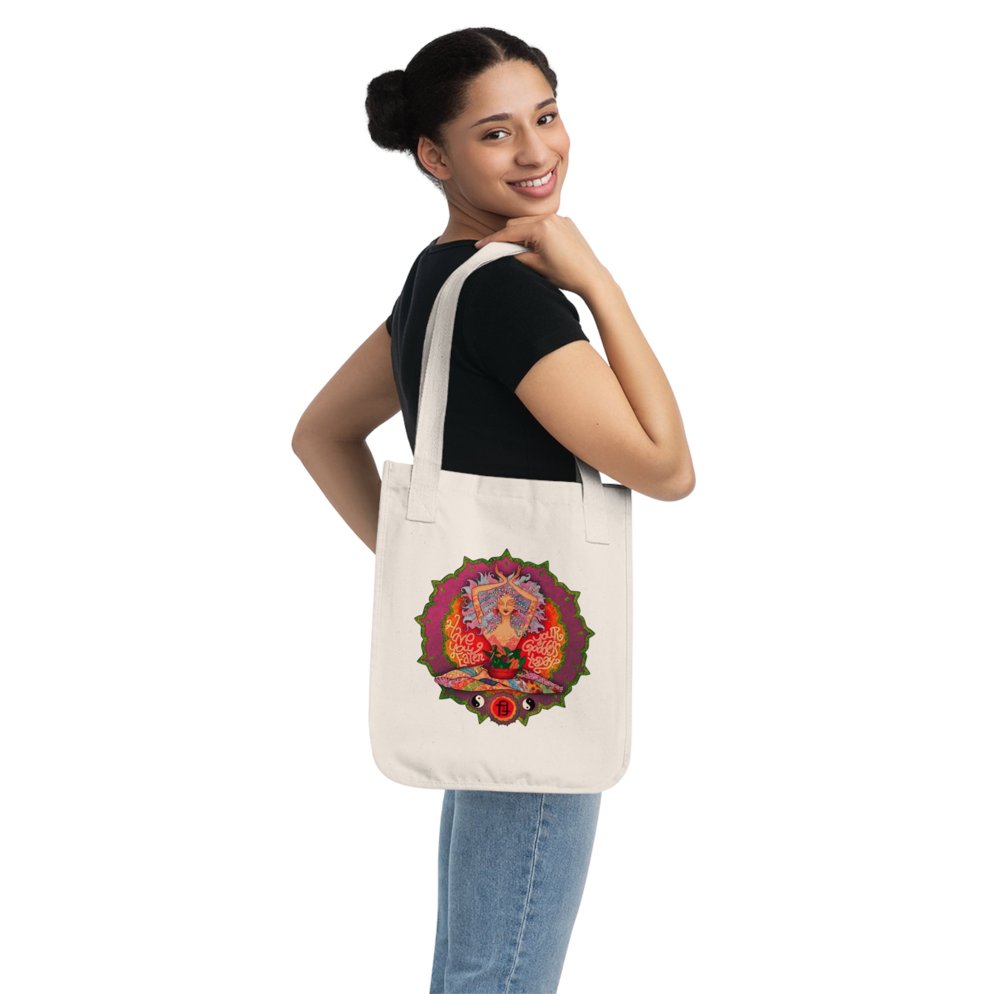 Goddess Tote Bag | Boho Mandala Canvas Tote