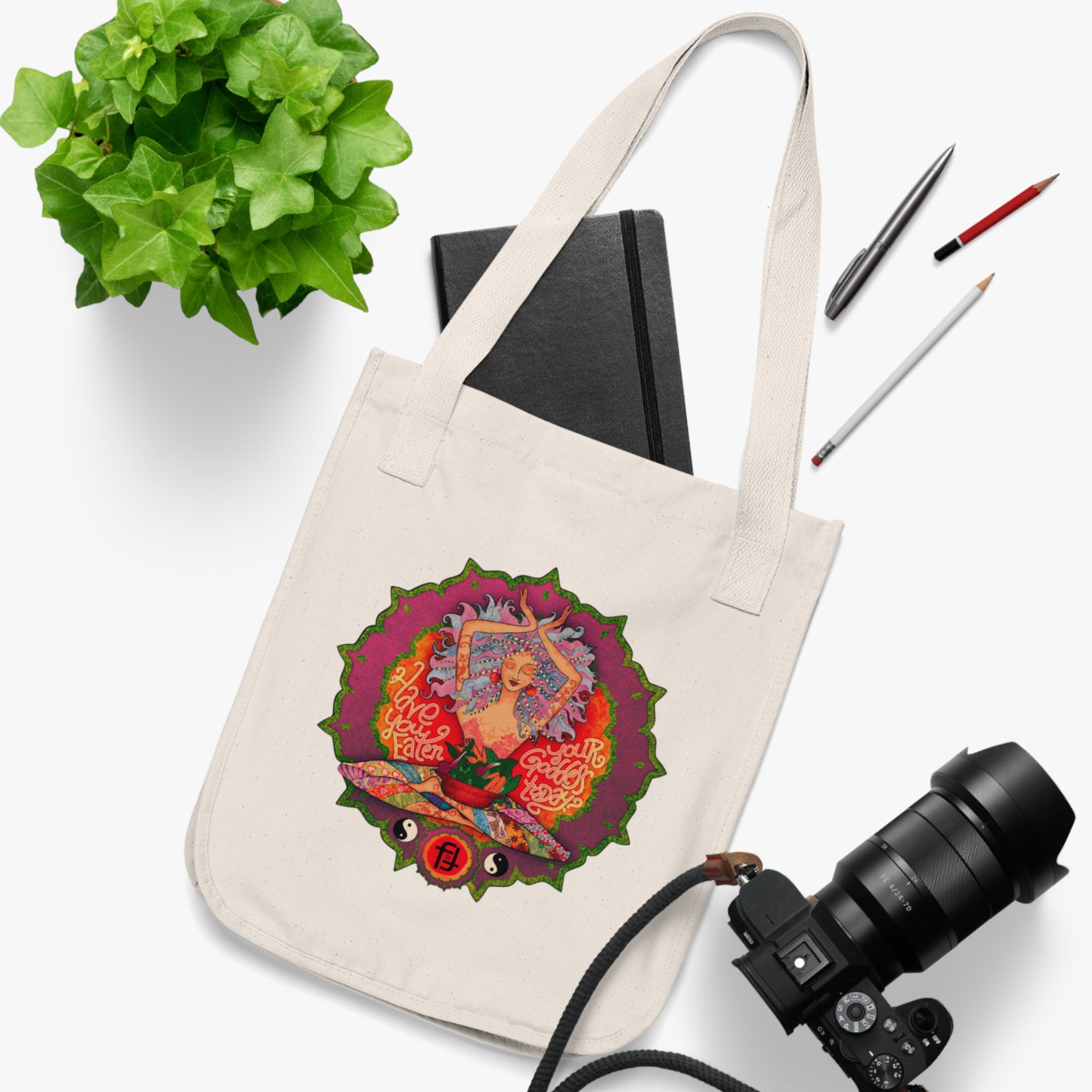 Goddess Tote Bag | Boho Mandala Canvas Tote