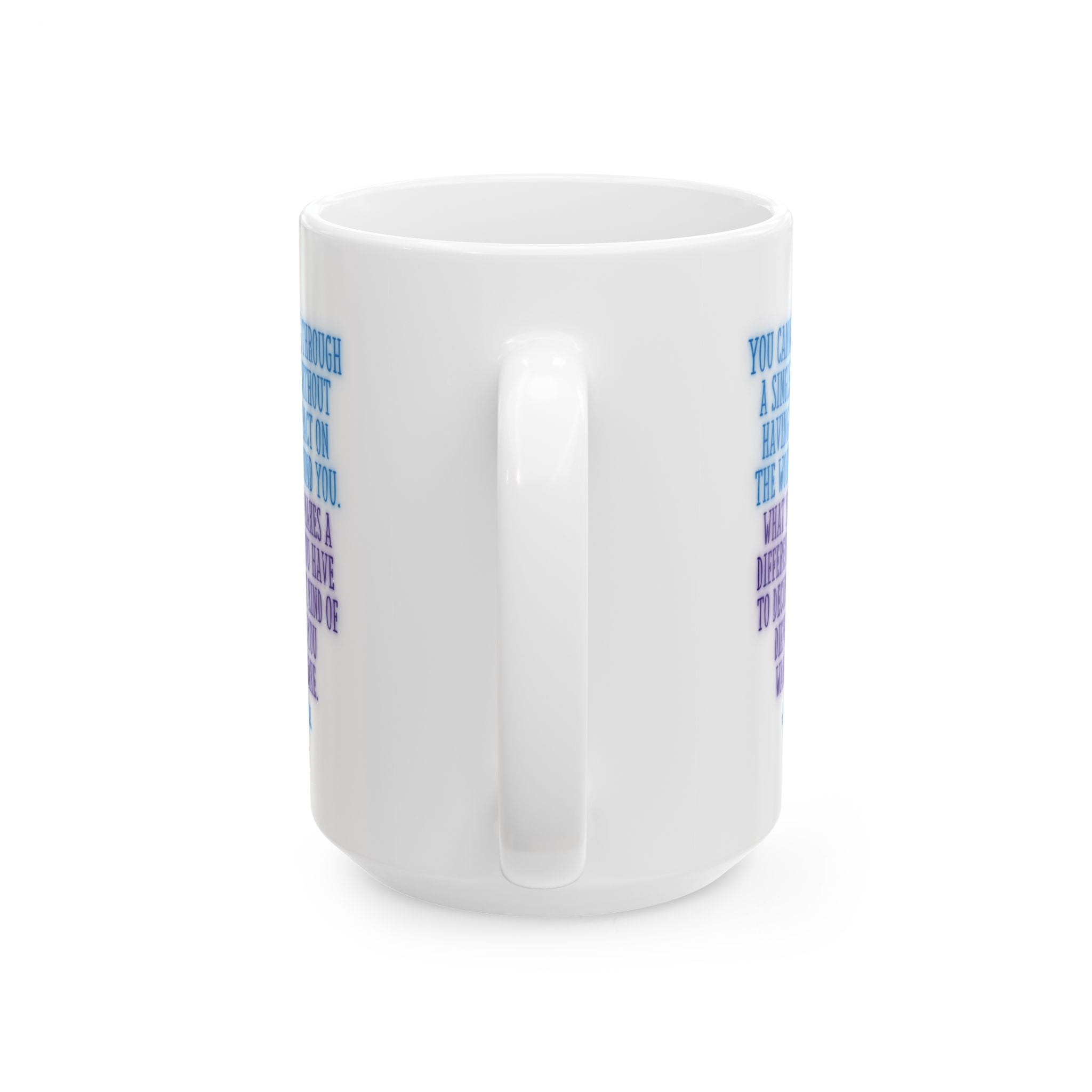 Impact the World Inspirational Quote Mug | Jane Goodall Wisdom to Make a Difference Ceramic Coffee Tea Cup | Feminist Gift