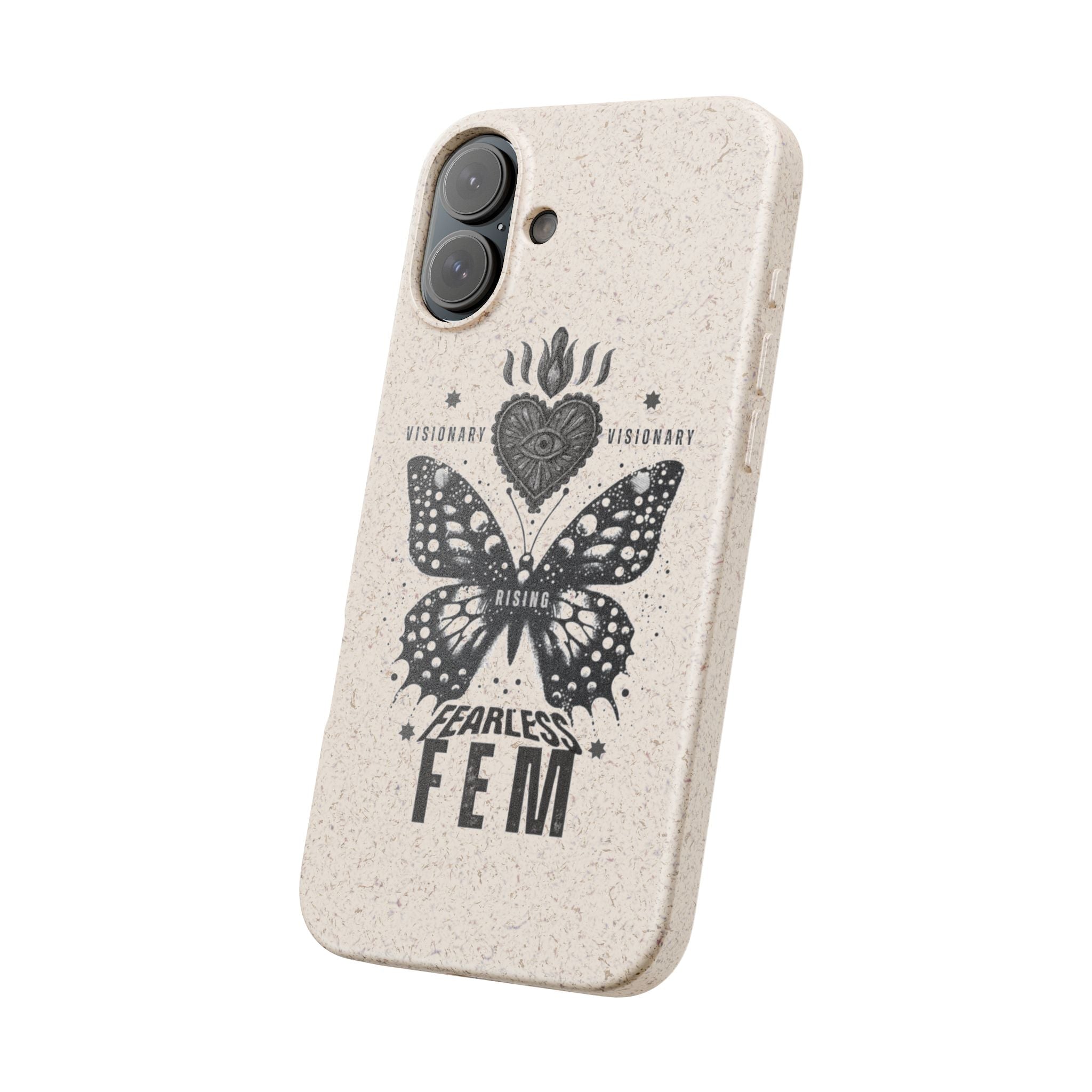 Fearless FEM butterfly phone case | biodegradable eco iPhone case