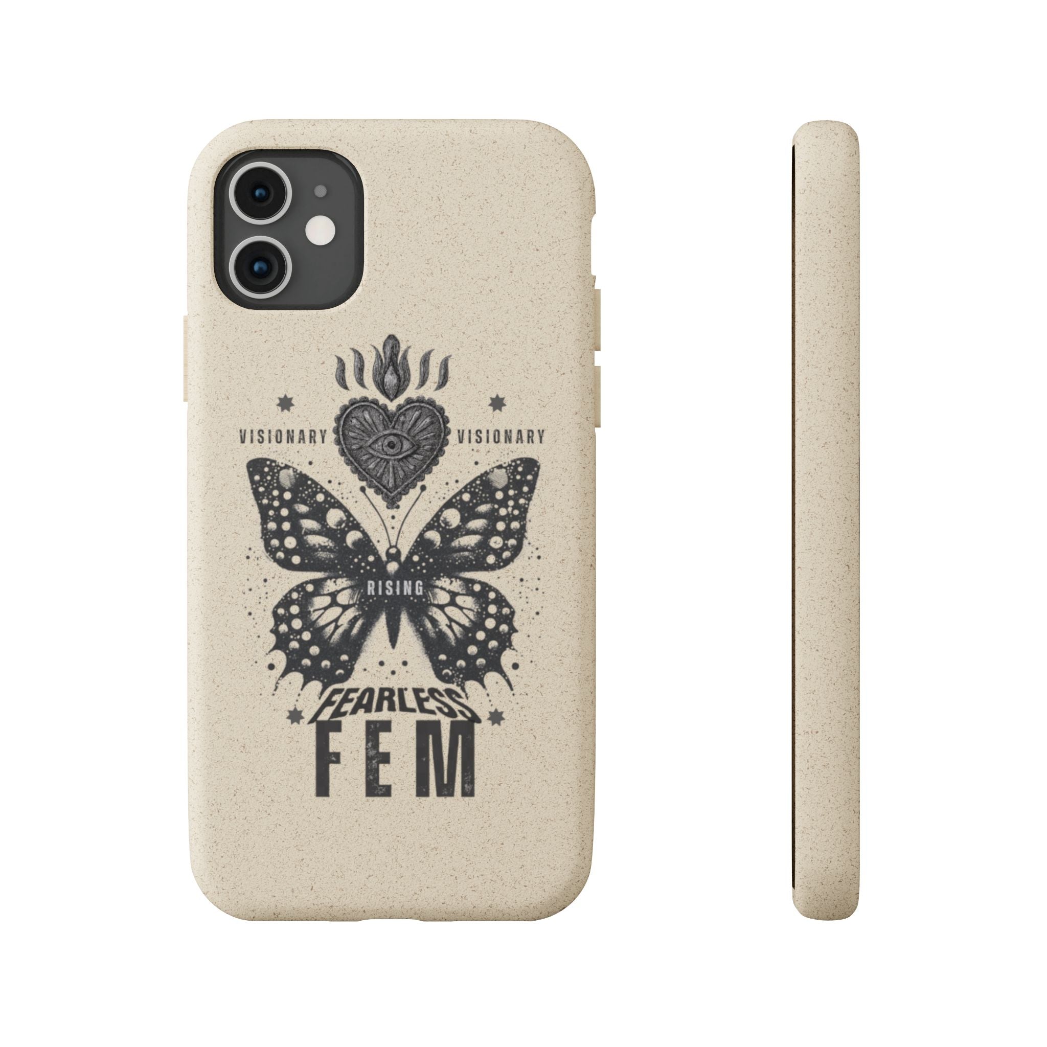 Fearless FEM butterfly phone case | biodegradable eco iPhone case