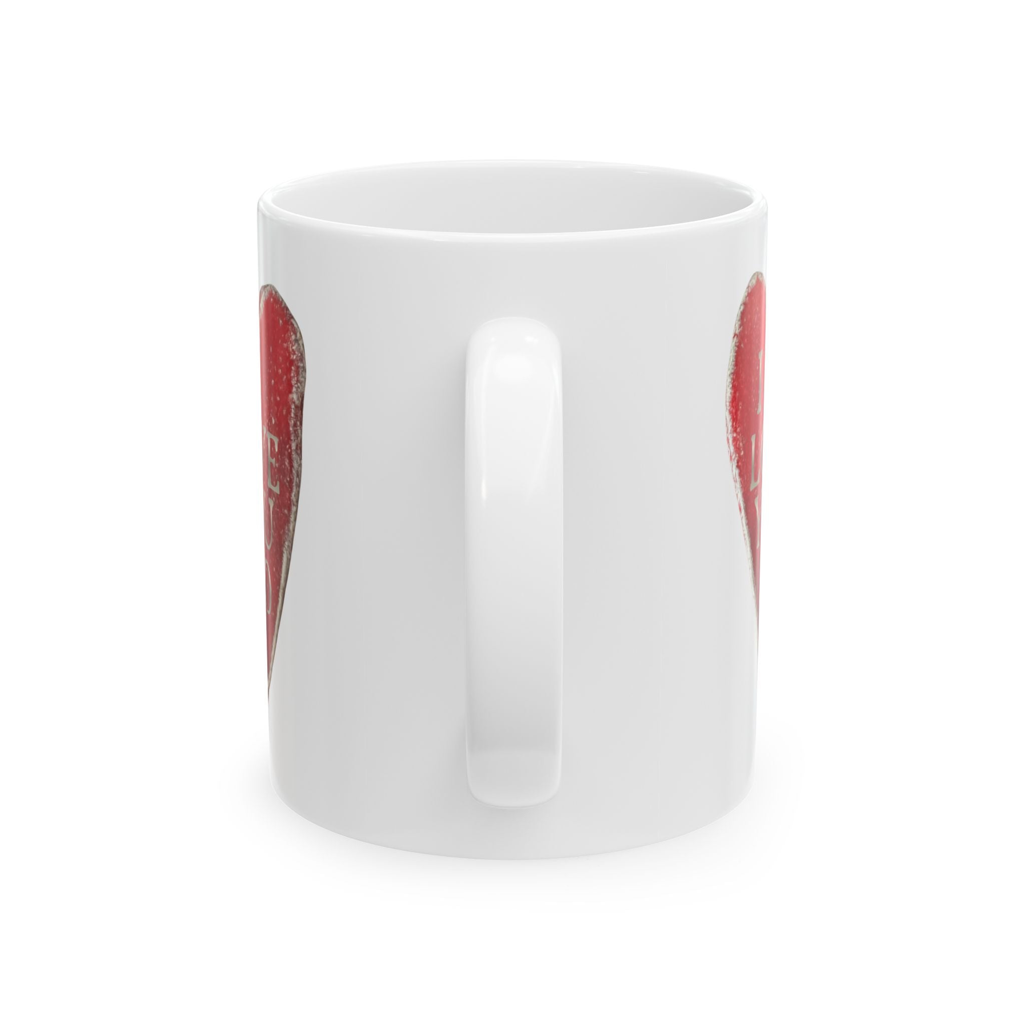 I Love You So Ceramic Coffee Mug - Heart Cup Decor