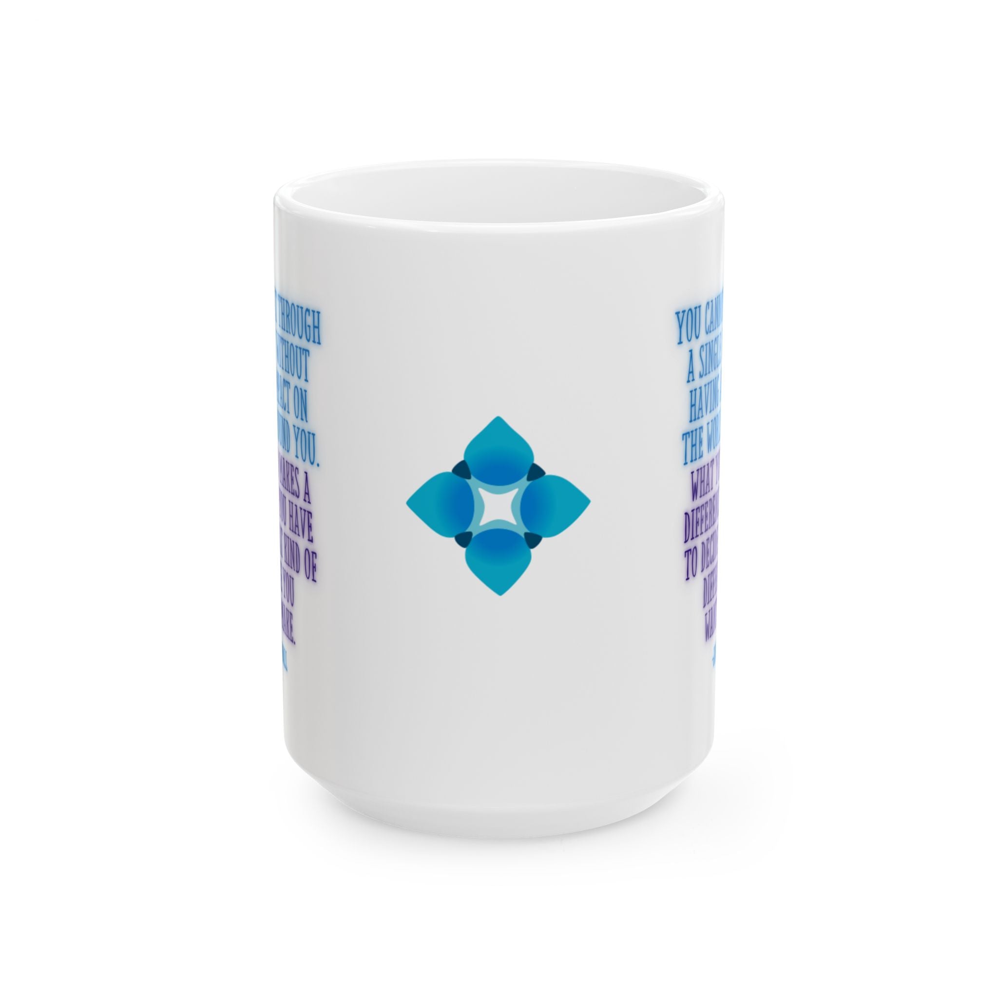 Impact the World Inspirational Quote Mug | Jane Goodall Wisdom to Make a Difference Ceramic Coffee Tea Cup | Feminist Gift